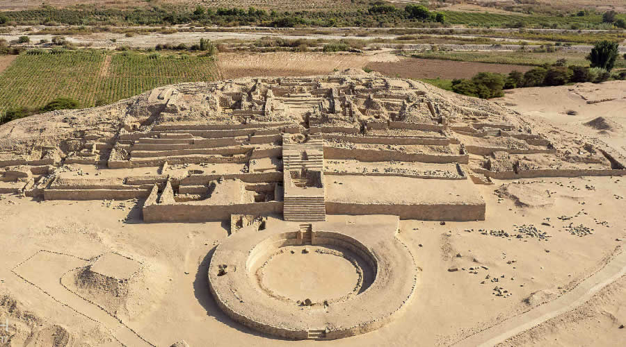 Pyramids of the Sacred City of Caral in the Supe Valley