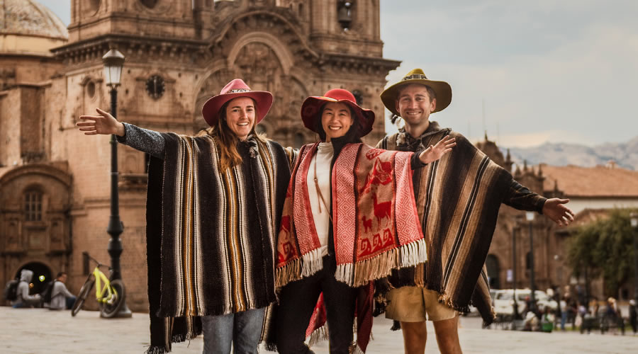 Plaza Mayor of Cusco with its Cathedral