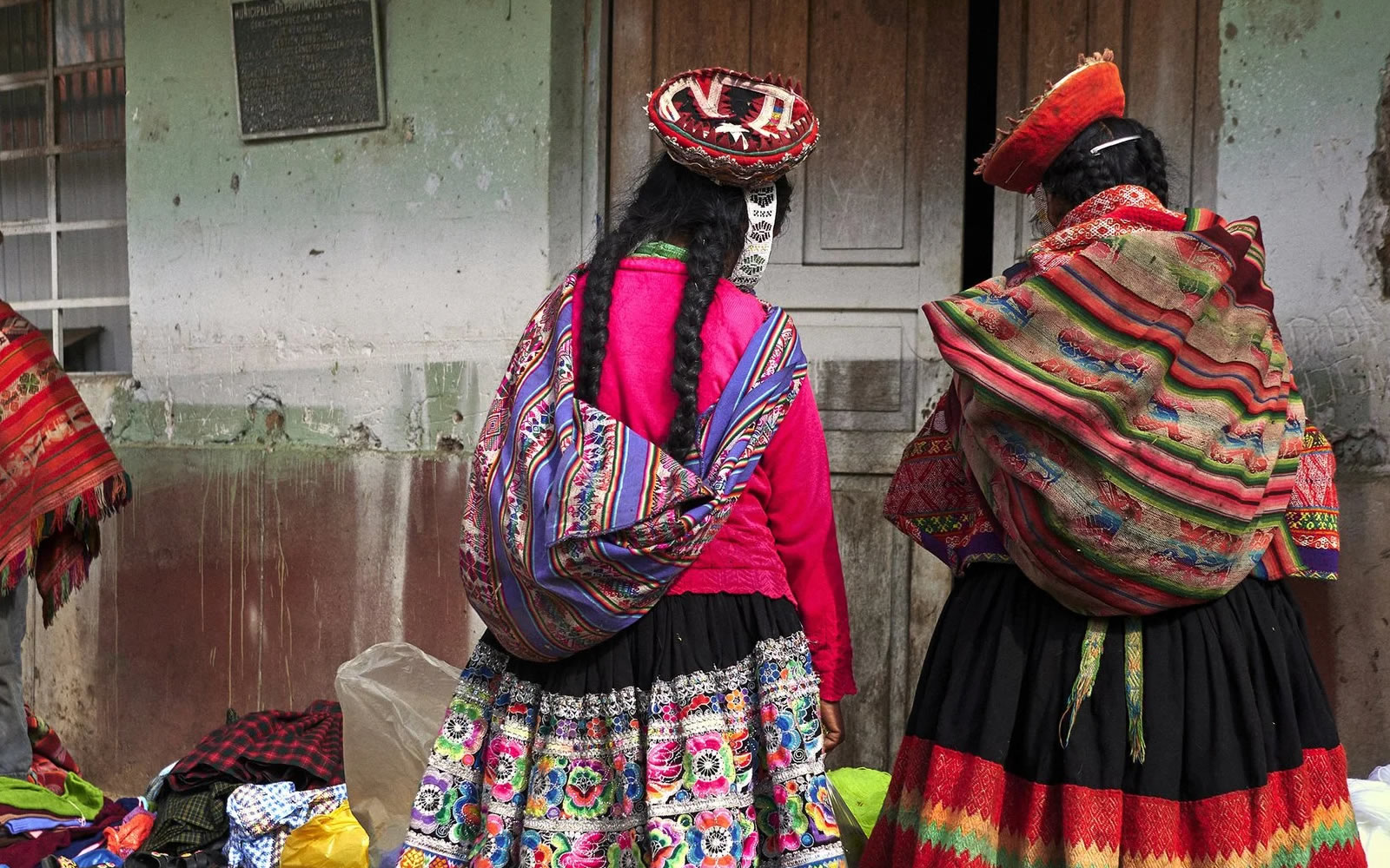 Andean market visited on a Peru, Bolivia and Ecuador trip with friends