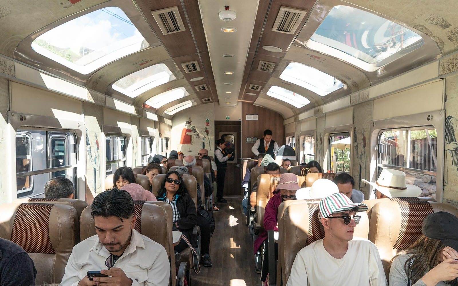 PeruRail Expedition train travelling to Machu Picchu