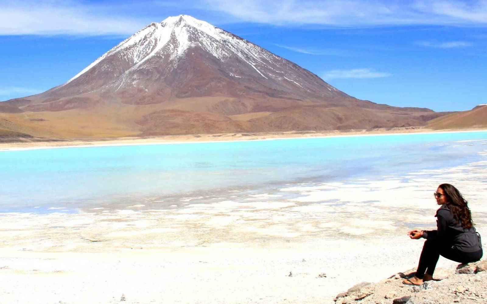 Laguna Verde on a 21-day Peru, Bolivia and Chile trip with friends