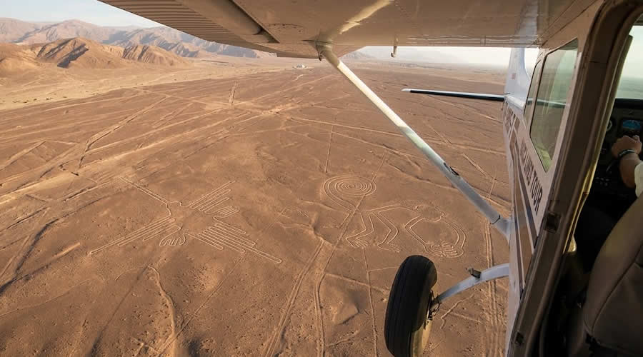 Nazca Lines seen from a light aircraft