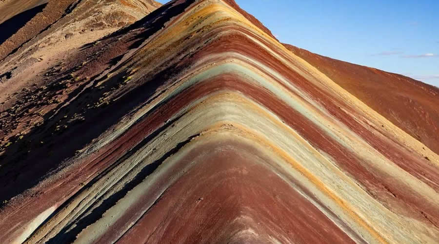 Colorful stripes of Rainbow Mountain (Vinicunca)