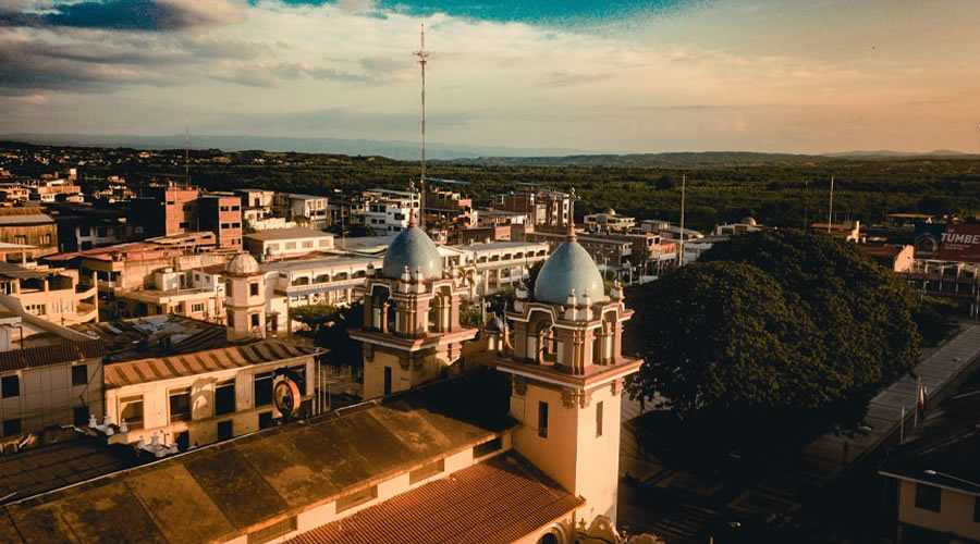 City of Tumbes on Peru's northern coast